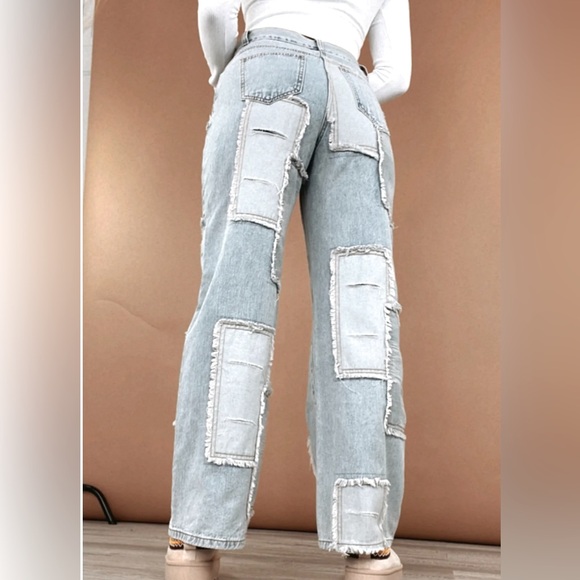 POL Denim Patchwork Jeans - Size S - Picture 2 of 7